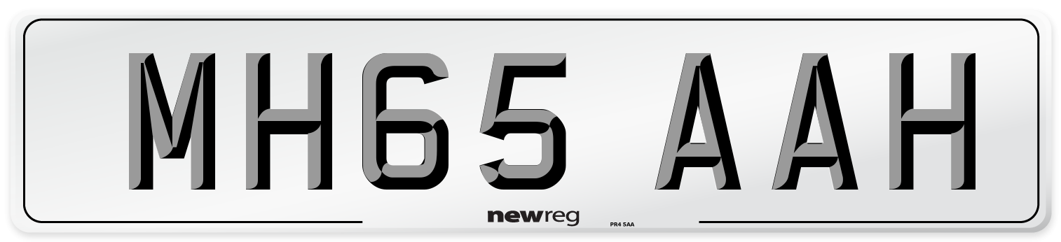 MH65 AAH Number Plate from New Reg